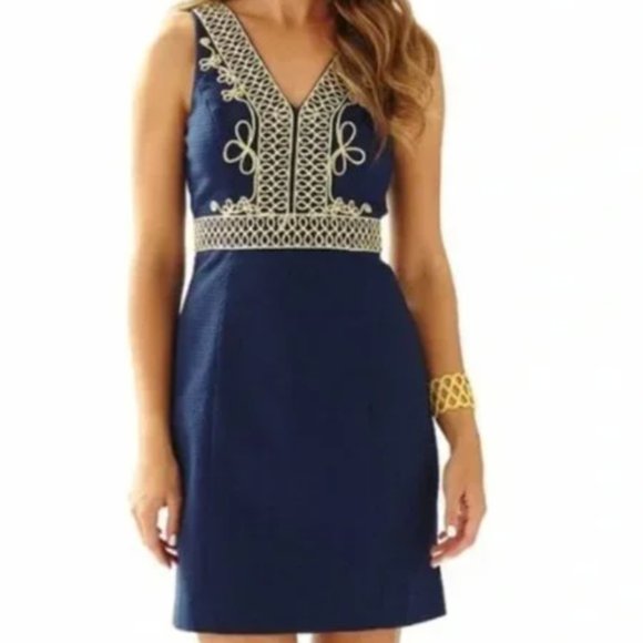 Lilly Pulitzer Dresses & Skirts - NEW WITH TAGS- Lilly Pulitzer Aveline Shift True Navy Dress Size 0